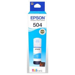 Refil Tinta Epson T504 Azul 70ml 